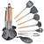 Non-Stick Pan Wooden Handle Silicone Kitchenware 8-Piece Chinese Shovel Kitchenware Set Kitchen Supplies