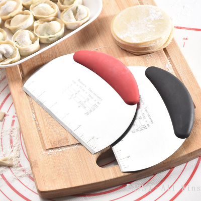 Stainless Steel Baking Tools with Scale Flour Scraper Flour Dough Scraper Baking Cream Scraper