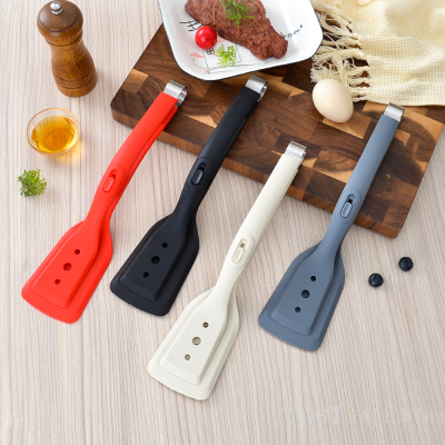 Silicone Spatula Steak Tong Pizza Shovel Lengthen and Thicken BBQ Clamp Pancake Baking Bread Clip