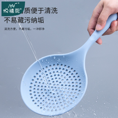 Silicone Big Strainer Household Kitchen Pasta Spoon Scoop up Dumplings Hot Pot Scooping Draining Kitchen Tools