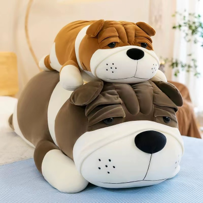 Ugly and Cute Shar Pei Pillow for Girls Sleeping Pillow Cute Plush Toy Ragdoll Children Doll Bed Super Soft