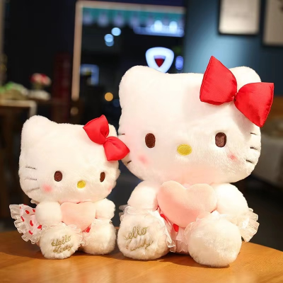 Hellokitty Doll Plush Toys Cute Lolita KT Cat Comforter Toys Doll Birthday Gift for Women