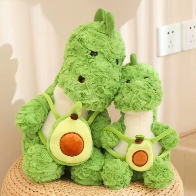 Cute Avocado Backpack Dinosaur Doll Green Dinosaur Doll Plush Toy Pillow Boy Female Birthday Present