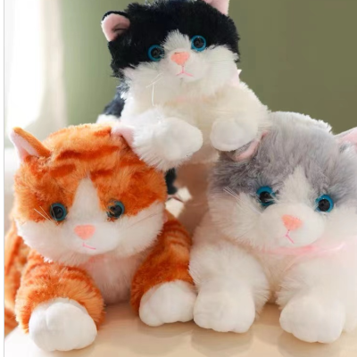 Simulation Cat Doll Cute Little Lying Cat's Plush Toy Children Sleep Doll Birthday Gift