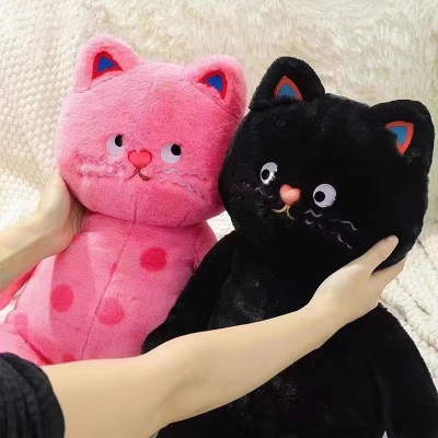 Cute Polka Dot Cat Doll Doll Plush Toys Pillow Hug Sleeping Cat Sleeping Doll Boys and Girls Gift