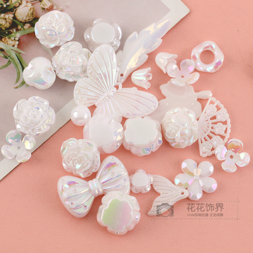 新款巴洛克混款diy有孔串珠制作手机壳奶油胶树脂配件材料批发