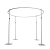 Wholesale Four Crossbars Iron Aluminium Mental Alloy Retractable Metal Curtain Frame Retractable Support for Wedding Party