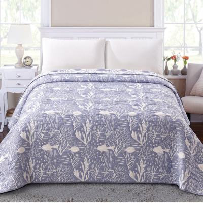 European-Style Home Textile Yarn-Dyed Polyester Cotton Bedding Three-Piece Set Jacquard Thin bed cover Summer quilt