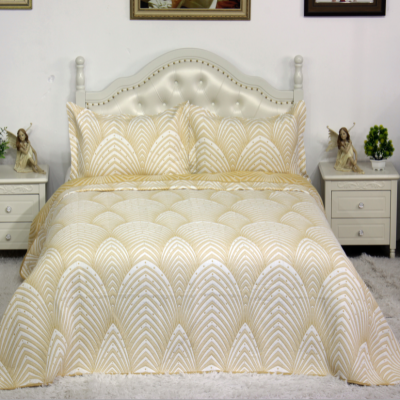 Factory Wholesale Home Textile Thin Quilt Summer Blanket Bedding Three-Piece Jacquard Bedspread Pillow