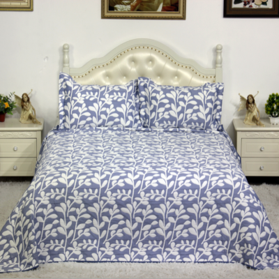 European-Style Bedding Three-Piece Yarn-Dyed Polyester-Cotton Double-Side Quilt Summer Quilt Thin Bedspread