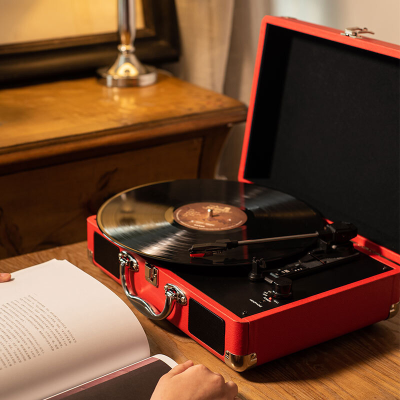 Portable Bluetooth Audio Turntable Vinyl Record Player Retro Portable Phonograph