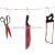Halloween Decorations Ghost Festival 12 Pieces Blood Knife Hanging Flag Haunted House Party Trick Props