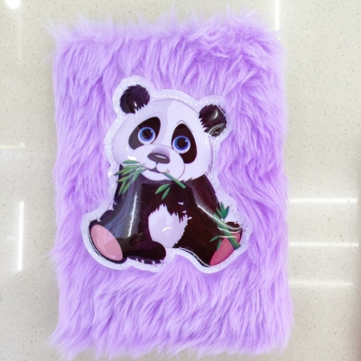 New Plush Book Furry Notebook Notepad A5 Cute Giant Panda Long Velvet Factory Direct Sales Foreign Trade Domestic Sales