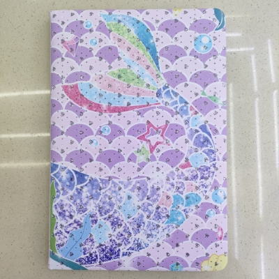 New Gold Powder Notebook Notepad A5 Cute Mermaid Tail Seabed Factory Direct Sales Sample Customization