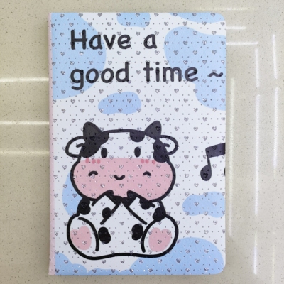New Gold Powder Notebook Notepad A5 Colorful Cute Cow Animal Music Factory Direct Sales Sample Customization