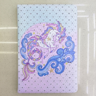 New Gold Powder Notebook Notepad A5 Colorful Cute Dream Unicorn Factory Direct Sales Sample Customization