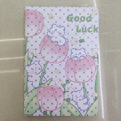 New Gold Powder Notebook Notepad A5 Colorful Cute Rabbit Tulip Factory Direct Sales Sample Customization