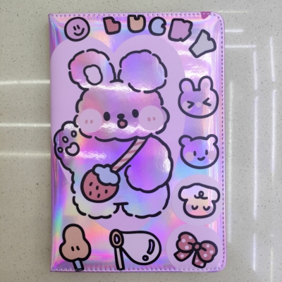 New Laser Notebook Notepad A5 Colorful Cute Rabbit Bear Fruit Factory Direct Sales Graphic Customization