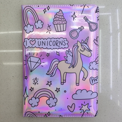 New Laser Notebook Notepad A5 Colorful Unicorn Ice Cream Diamond Factory Direct Sales Graphic Customization