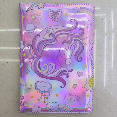 New Laser Notebook Notepad A5 Colorful Unicorn Rainbow Castle Factory Direct Sales Graphic Customization