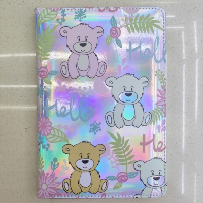 New Laser Notebook Notepad A5 Cute Bear Colorful Flower Warm Factory Direct Sales Graphic Customization