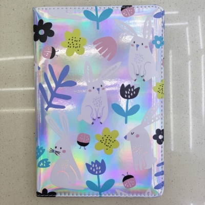New Laser Notebook Notepad A5 Cute Rabbit Flower Colorful Butterfly Factory Direct Sales Graphic Customization