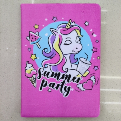 Hot Sale Crystal Super Soft Notebook Notepad A5 Unicorn Ice Cream Cute Cross-Border Foreign Trade Factory Direct Sales