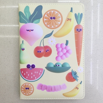 New Leather Book Notebook Notepad A5 Cute Fruit and Vegetable Stereo Student Cross-Border Foreign Trade Factory Direct Sales
