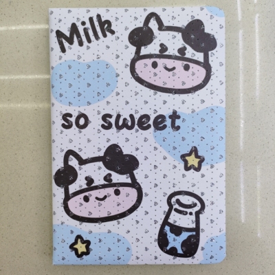 New Gold Powder Notebook Notepad A5 Cute Cow Sweet Milk Student Cross-Border Foreign Trade Factory Direct Sales