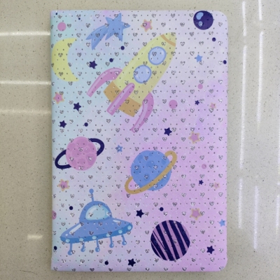 New Gold Powder Notebook Notepad A5 Planet Spaceship Fantasy Student Cross-Border Foreign Trade Factory Direct Sales