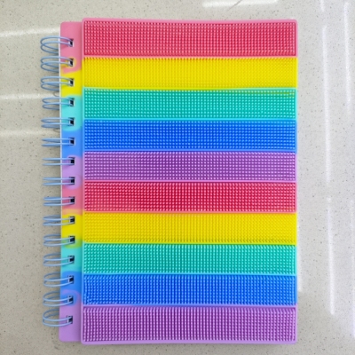 Hot Sale Decompression Silicone Brush Notebook Coil Notepad Student Colorful Deratization Pioneer Factory Direct Sales