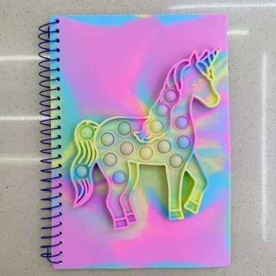 Hot Sale Decompression Book Notebook with Silicone Cover Coil Notepad Student Colorful Deratization Pioneer Creative Factory Direct Sales
