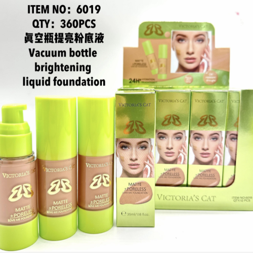 Vacuum Bottle Brightening Pore-Free Liquid Foundation Natural Oil-Free Liquid Foundation Cross-Border E-Commerce Wholesale 
