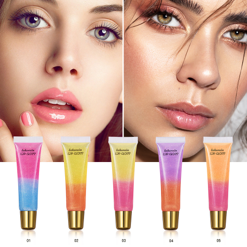 Double Color Lip Gloss Exclusive for Cross-Border Long Lasting Moisturizing and Nourishing Gradient Color Hose Lip Lacquer