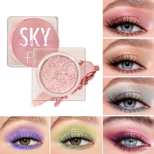 popular monochrome highlight eye shadow foreign trade matte pearlescent glitter makeup 12-color eye shadow