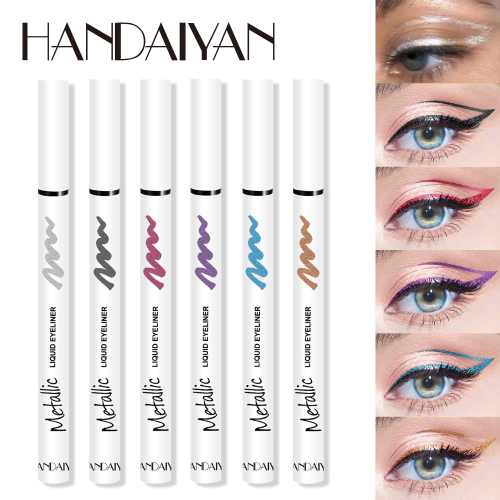 Colorful Pearlescent Shiny Liquid Eyeliner Waterproof Not Smudge Europe and America Cross Border Exclusive