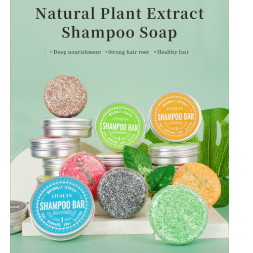 Cross-Border Export Shampoo Soap Polygonum Multiflorum Cinnamon Hair Care Cleaning Shampoo Soap round Green Tea Soap Shampoo Soap Wholesale