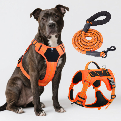 new pet harness vest-style reflective dog hand holding rope explosion-proof tactical dog breast strap wholesale