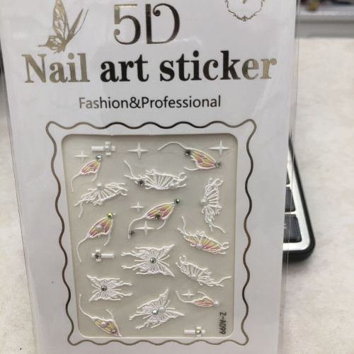 5d three-dimensional relief point drill point pearl series nail sticker applique nail stickers