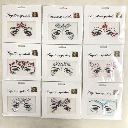 party ball makeup acrylic children‘s face stickers