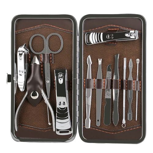 Large Smiley Face Nail Clippers 12-Piece Set Nail Clippers Manicure Set Nail Beauty Tool Set Full Set Nail Scissor Set H
