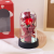 Cross-Border Wholesale Luminous Pstic Acrylic Cover Single Simution Soap Rose Decoration Valentine's Day Gift Birthday