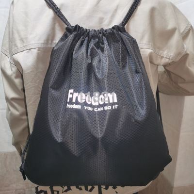 Waterproof sports backpack drawstring backpack drawstring bag student sports bag fitness buggy bag custom printed logo