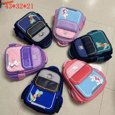 New Children's Schoolbag Kindergarten Cartoon Backpack Cute Printed Korean Primary School Student Lightweight Backpack