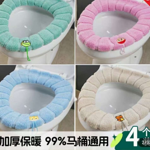 toilet seat plush knitted toilet seat cover winter warm toilet seat home toilet seat cover o-type u-shaped toilet washer