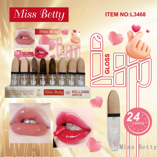 MissBetty跨境外贸新款透明金箔滋润变色唇油唇釉