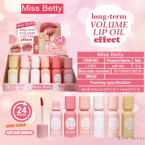 MissBetty新款外贸透明滋润唇油 专供出口