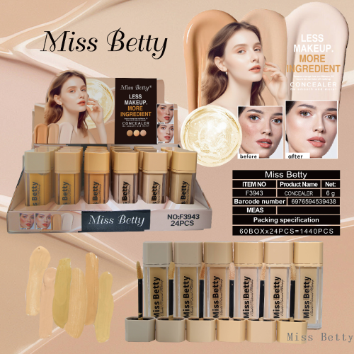 MissBetty新款跨境外贸6色遮瑕粉底液 专供出口