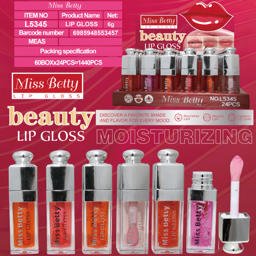 MissBetty新款跨境外贸爆款6色方管变色唇油  专供出口