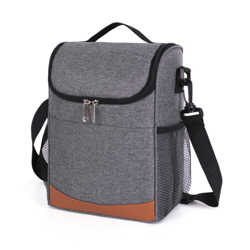 跨境纯色午餐包多功能通勤饭盒手提包户外保鲜冰包单肩斜跨午餐包